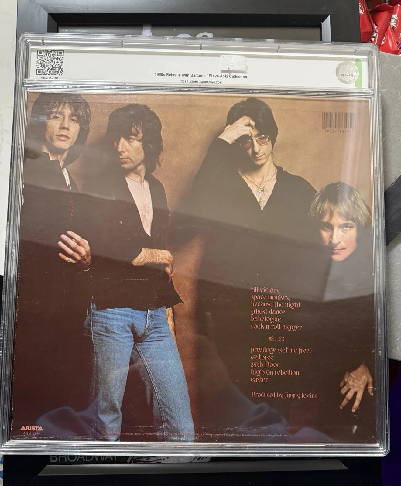 Steve Aoki Collection Signed Patti Smith Group Easter Original Vinyl Record AMG✅, image 3
