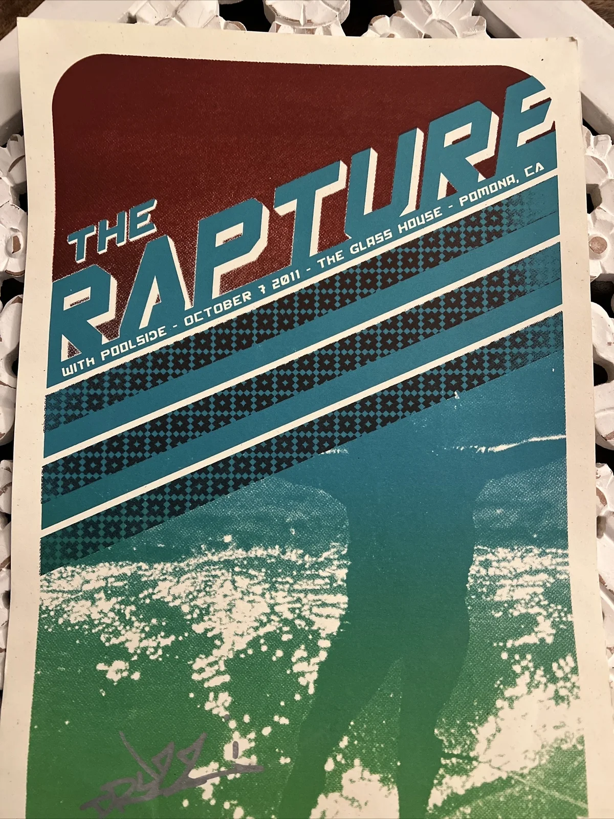 The Rapture Signed Poster Pomona 2011 Autographed Glasshouse 57 of 67 Dance, изображение 4