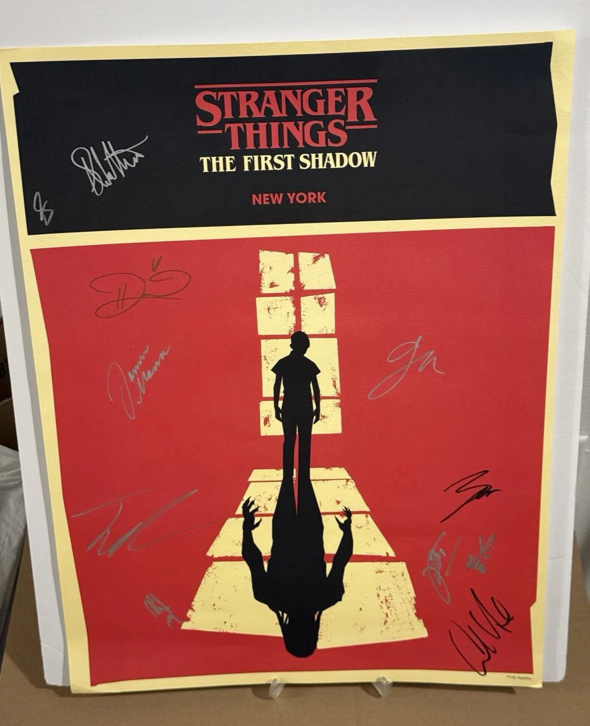 Cast Members — Stranger Things The First Shadow signed OBC Broadway Poster Window Card, image 2
