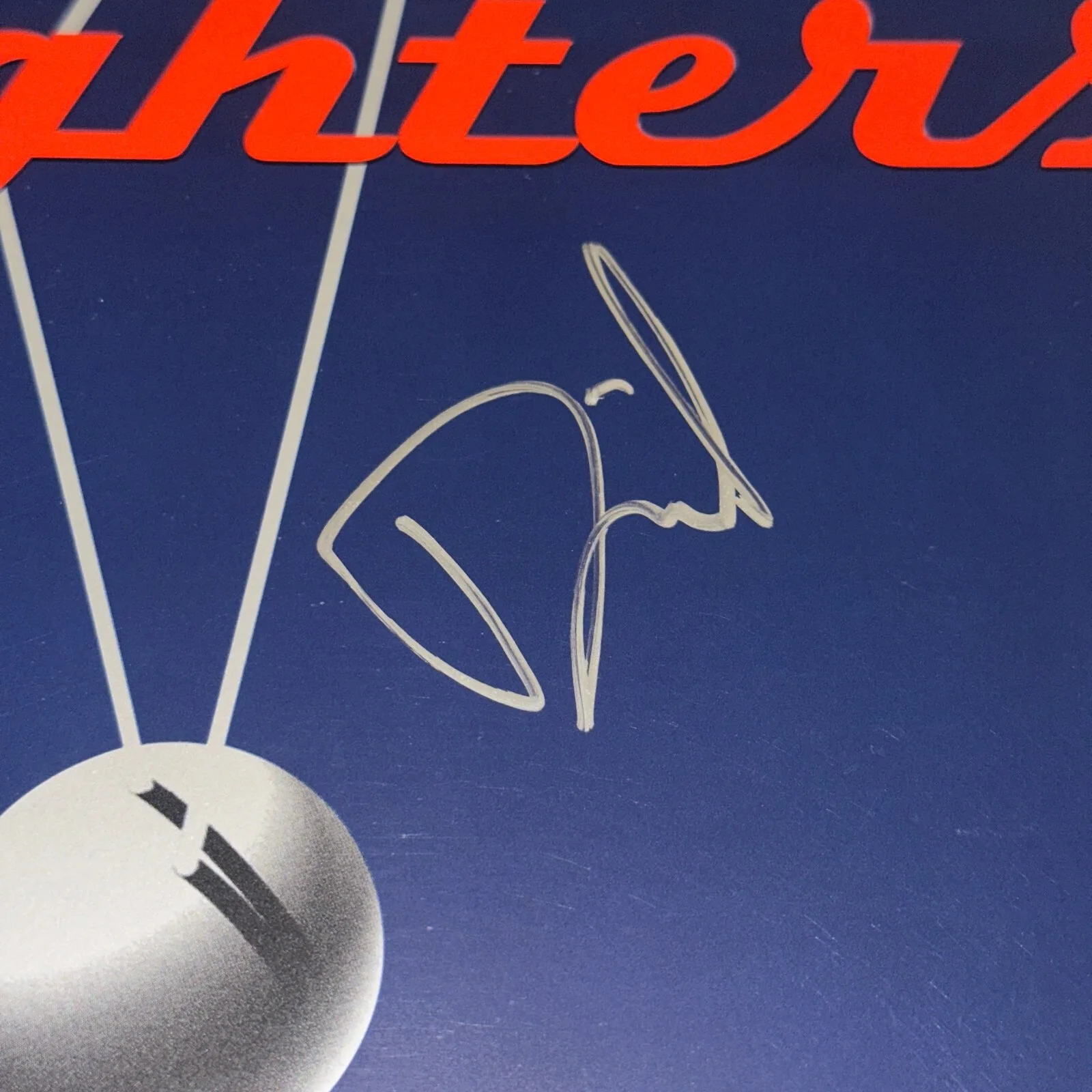 GROHL, HAWKINS (Vintage) & MENDEL Signed FOO FIGHTERS LP ALBUM COVER Beckett LOA, изображение 3
