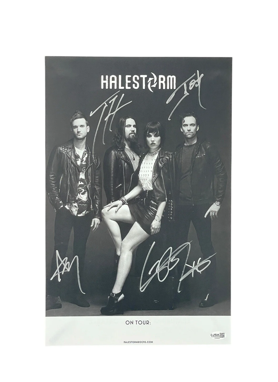 Halestorm Autographed Promo Poster Band‑Signed Lzzy Hale JSA Authenticated 🎸🎤, image 2