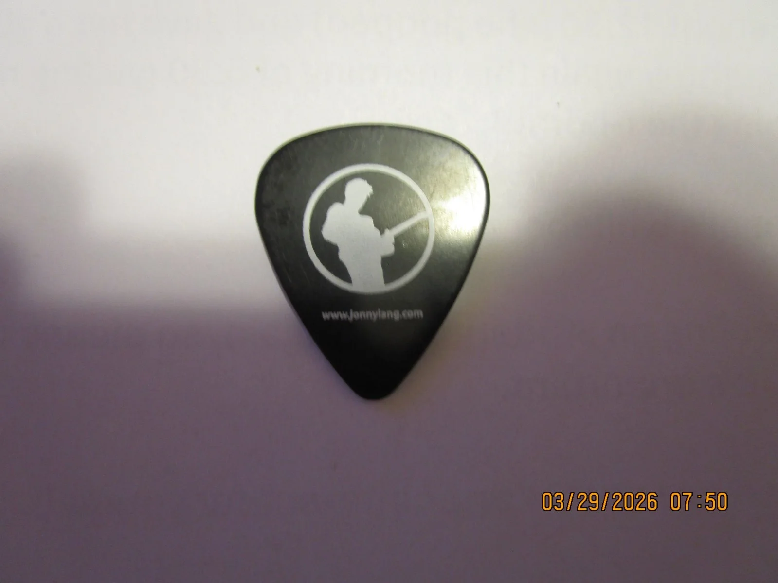 Rare JonnyLang.Com Promotional Guitar Pick #1720, image 2