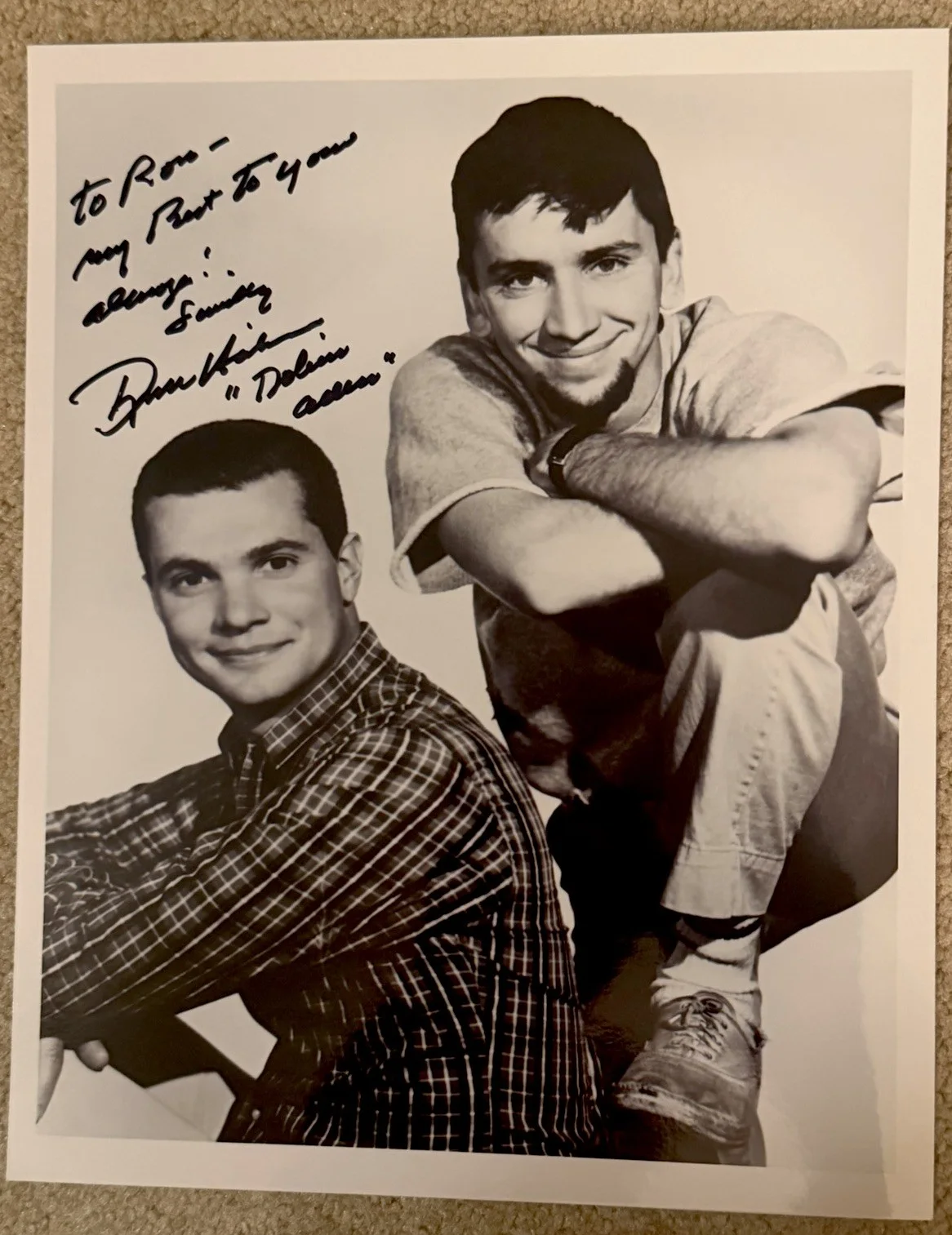 Dwayne Hickman — Autographed photo 8x10 Bob Denver Dwayne Hickman Dobie Gilles Maynard Krebs