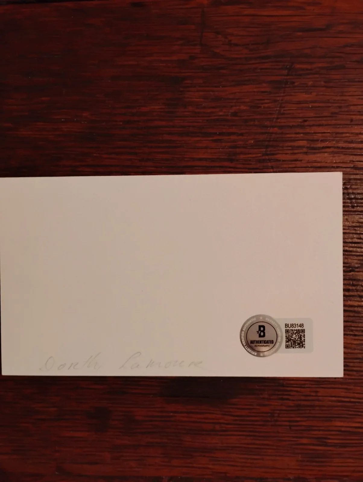 Dorothy Lamour — Actress Dorothy Lamour Signed 3x5 Index Card Beckett, изображение 2