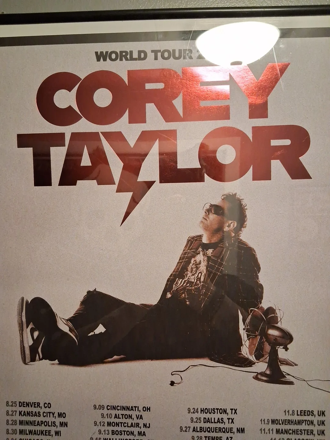 RARE Corey Taylor 2023 World TOUR POSTER 15x19, изображение 3