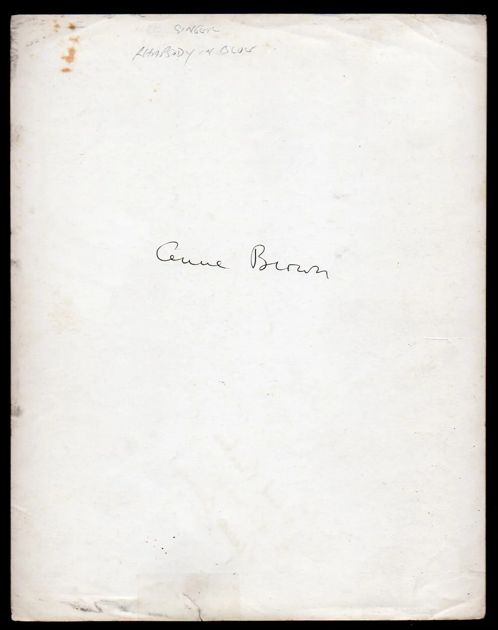 ANNE BROWN African American opera singer George Gershwin BESS Signed Photo, image 2