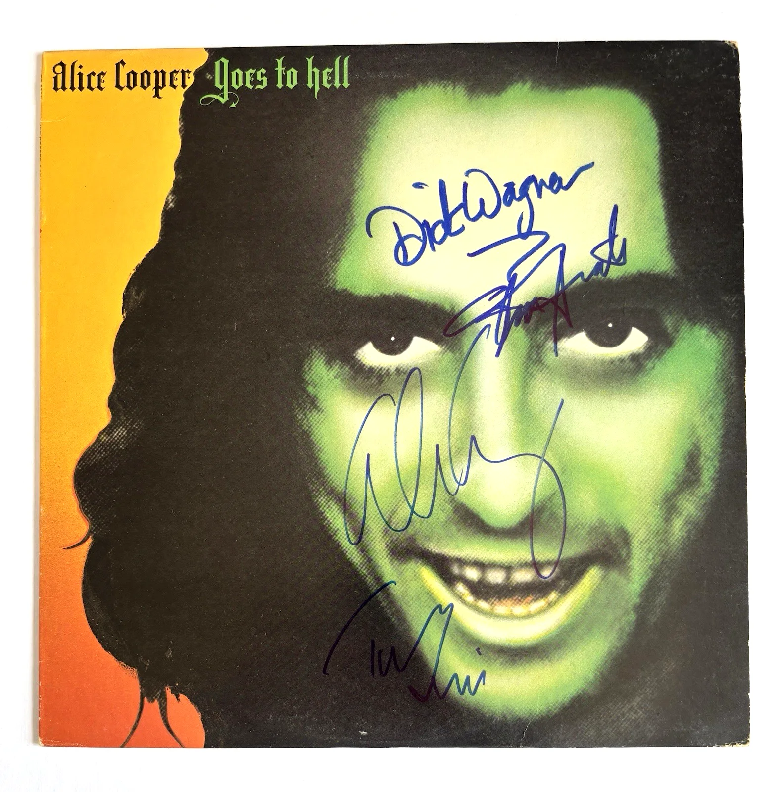 ALICE COOPER Signed GOES TO HELL LP Vinyl RECORD JSA COA x4 Dick Wagner S HUNTER, image 2