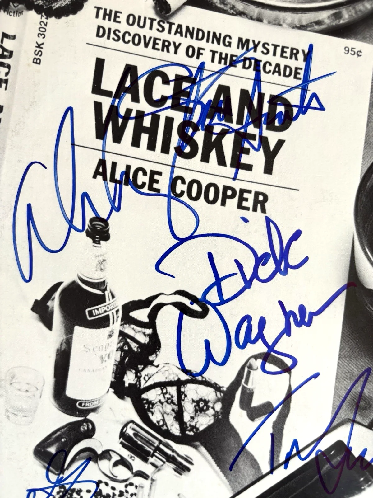ALICE COOPER Signed LACE WHIKEY LP Vinyl RECORD JSA COA x5 Dick Wagner S HUNTER, image 4