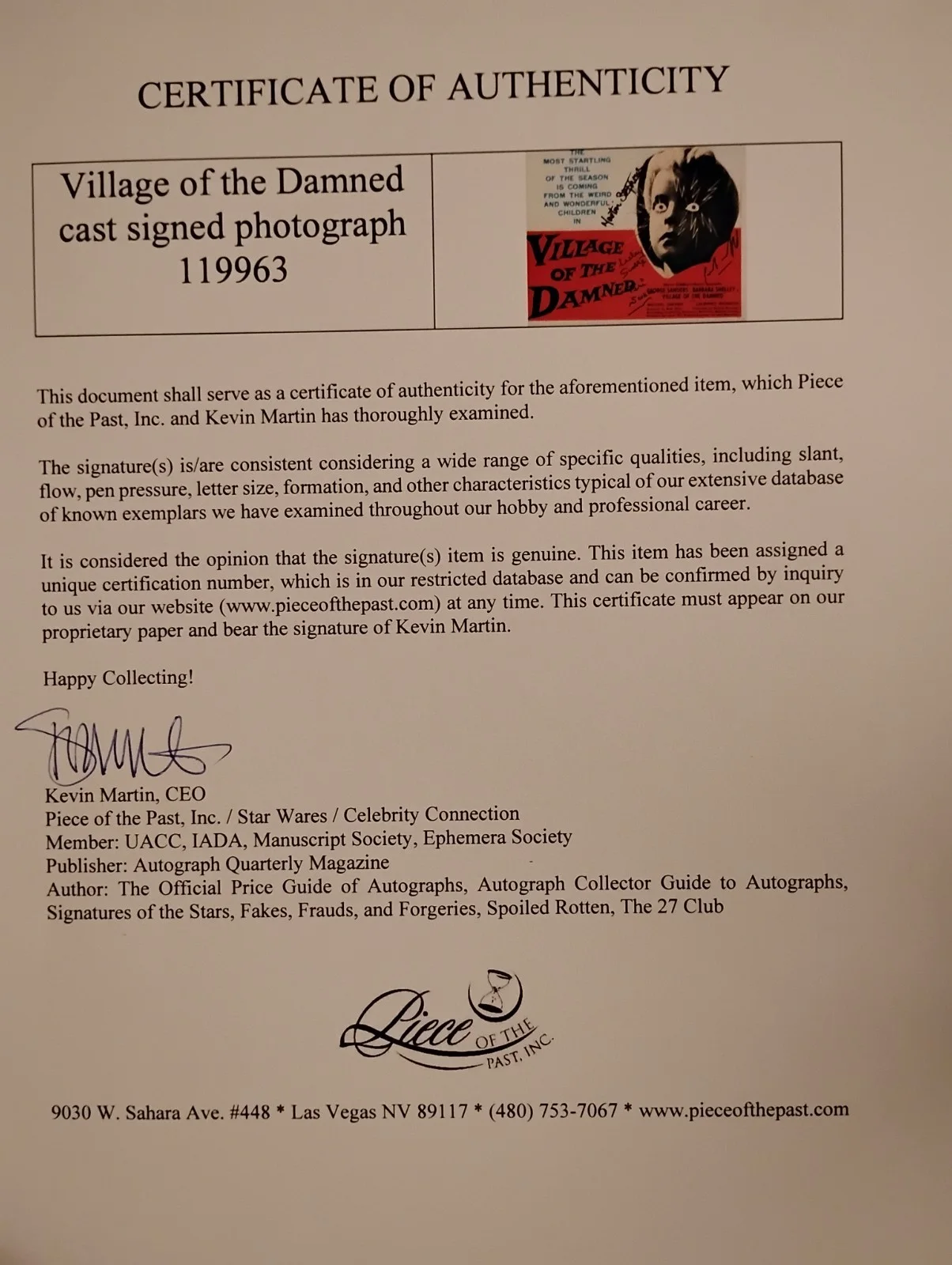 Lesley, Teri Scoble / Martin Stephens — Village of the Damned Photo Signed Theresa & Lesley Scoble Martin Stephens W/COA, изображение 2
