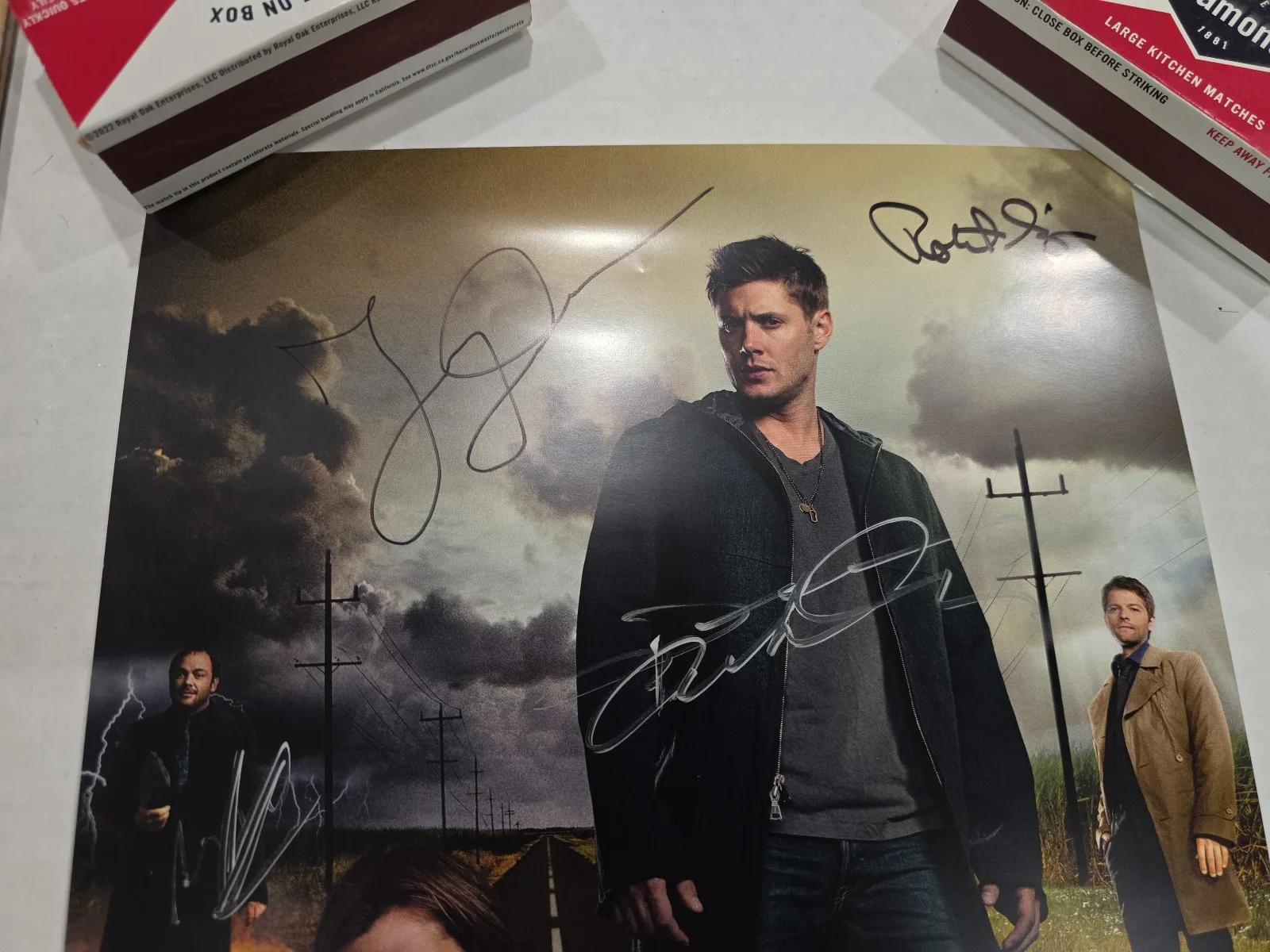Supernatural Signed Cast 11x17 Poster 6 Autos Carver, Singer, Collins JSA LOA #2, изображение 2