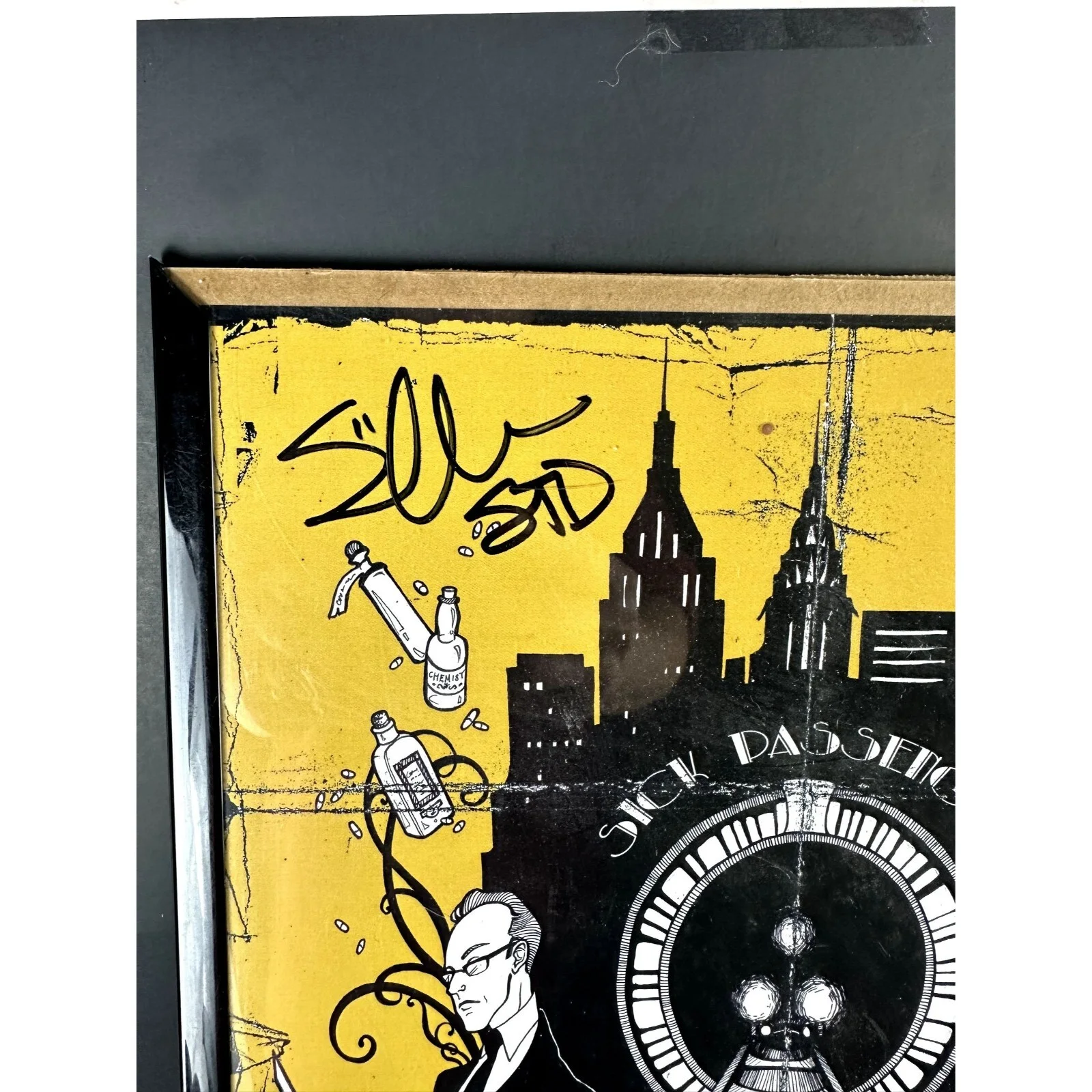 Schaffer the Darkloard NYC Rapper Comedian Sick Passenger Poster Signed, изображение 3