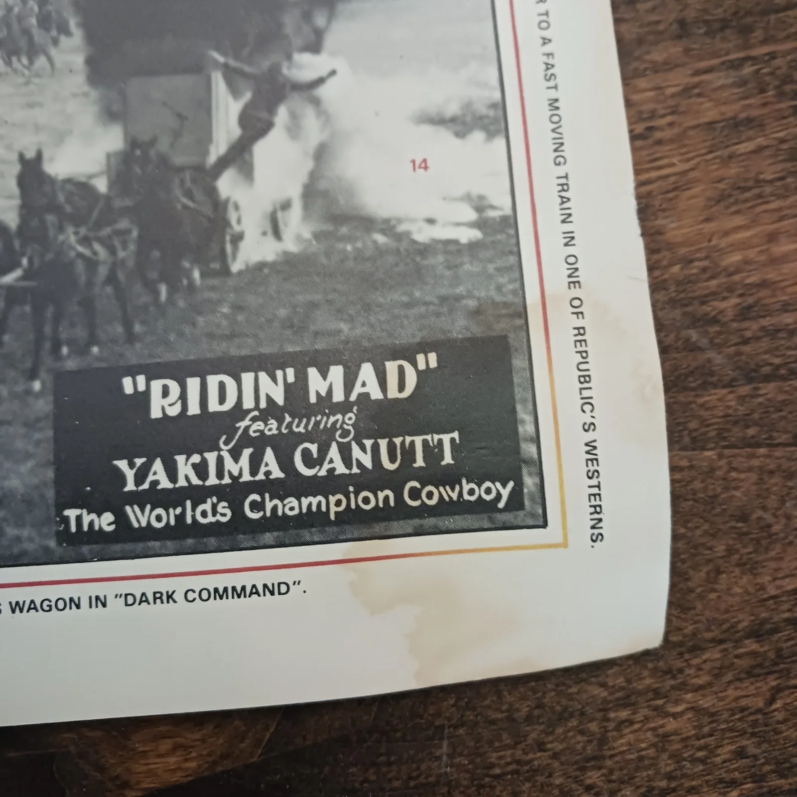 Yakima Canutt — 1982 YAKIMA CANUTT Movie Poster, World's Greatest Stunt Man, SIGNED, RARE !, image 3