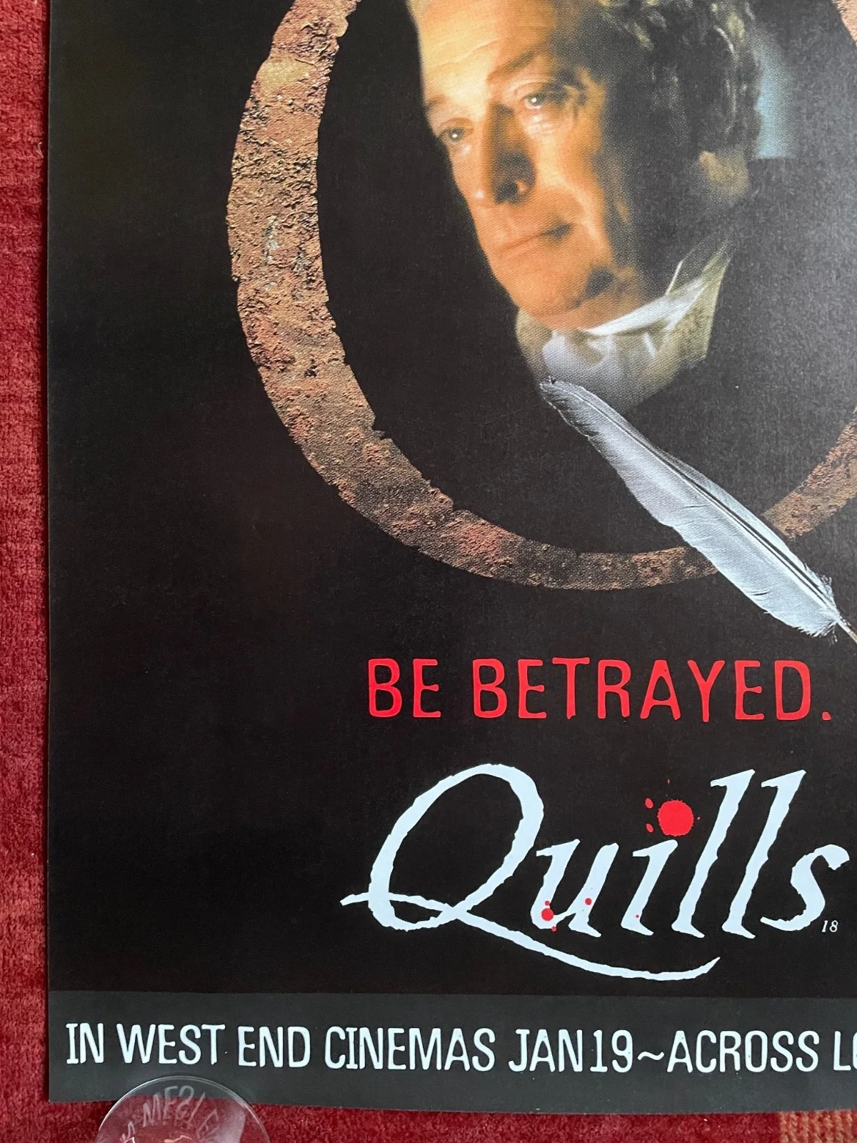 QUILLS (2000) Original UK 20 X 30" Movie Film Poster Michael Caine, изображение 4