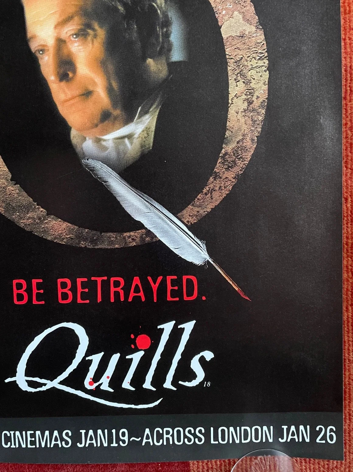QUILLS (2000) Original UK 20 X 30" Movie Film Poster Michael Caine, изображение 5