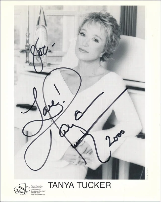 Tanya Tucker — TANYA TUCKER - INSCRIBED PRINTED PHOTOGRAPH SIGNED IN INK 2000