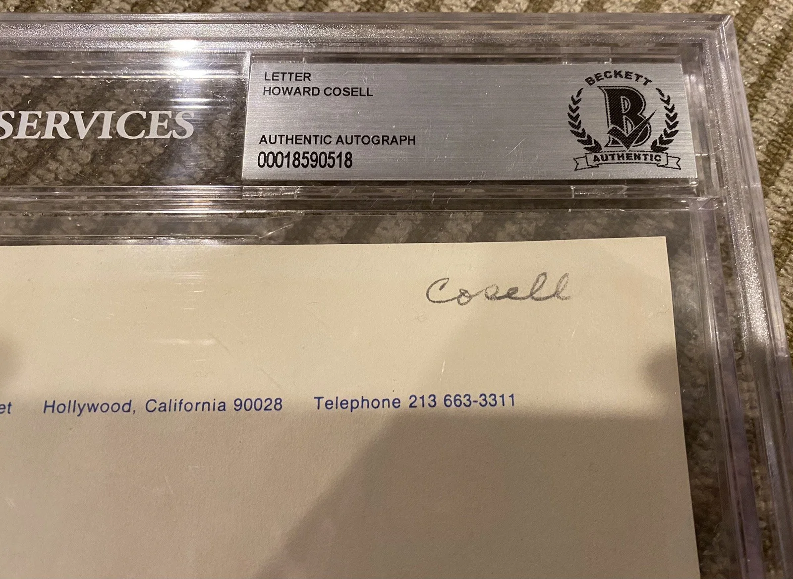 Howard Cosell — Howard Cosell Signed ABC Contract NFL ALI 🥊 BECKETT BGS COA/Slabbed 🏈, image 2