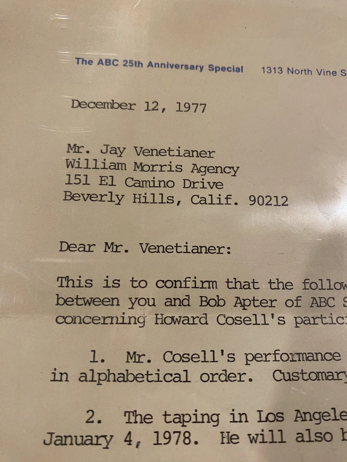 Howard Cosell — Howard Cosell Signed ABC Contract NFL ALI 🥊 BECKETT BGS COA/Slabbed 🏈, image 4