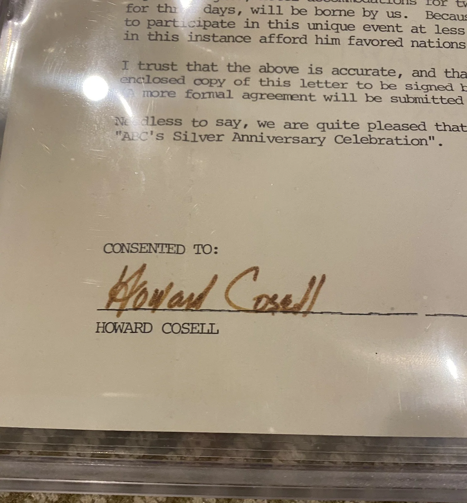 Howard Cosell — Howard Cosell Signed ABC Contract NFL ALI 🥊 BECKETT BGS COA/Slabbed 🏈, image 5
