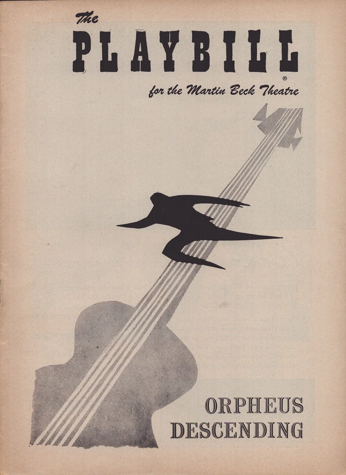 Orpheus Descending Broadway Cast, Maureen Stapleton — ORPHEUS DESCENDING BROADWAY CAST - SHOW BILL SIGNED WITH CO-SIGNERS