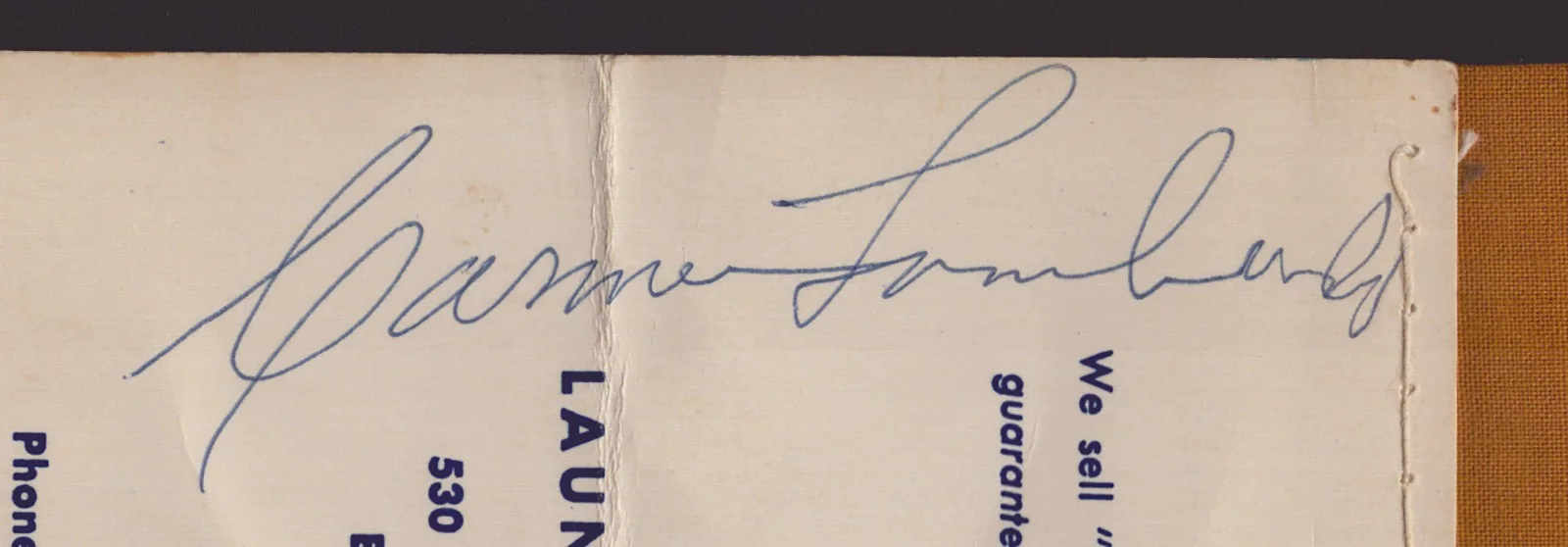 Guy A. Lombardo, Carmen Lombardo — GUY LOMBARDO ORCHESTRA (GUY A. LOMBARDO) - TICKET SIGNED WITH CO-SIGNERS, image 2