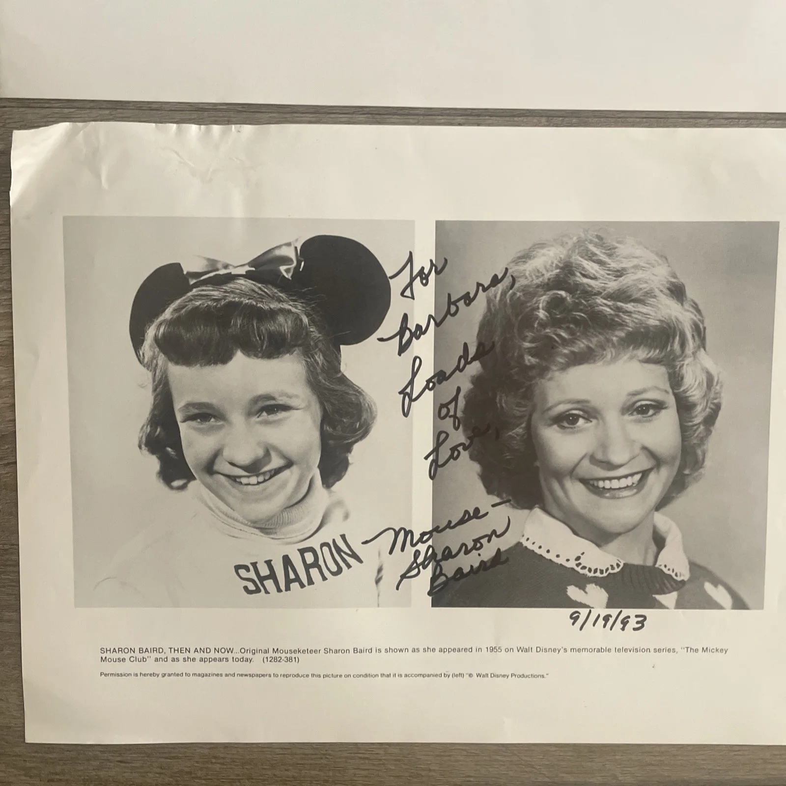 Mouseketeers — Lot of 4 Disney Autographed Mouseketeers Signed Pictures + Alice Signed Picture, изображение 5