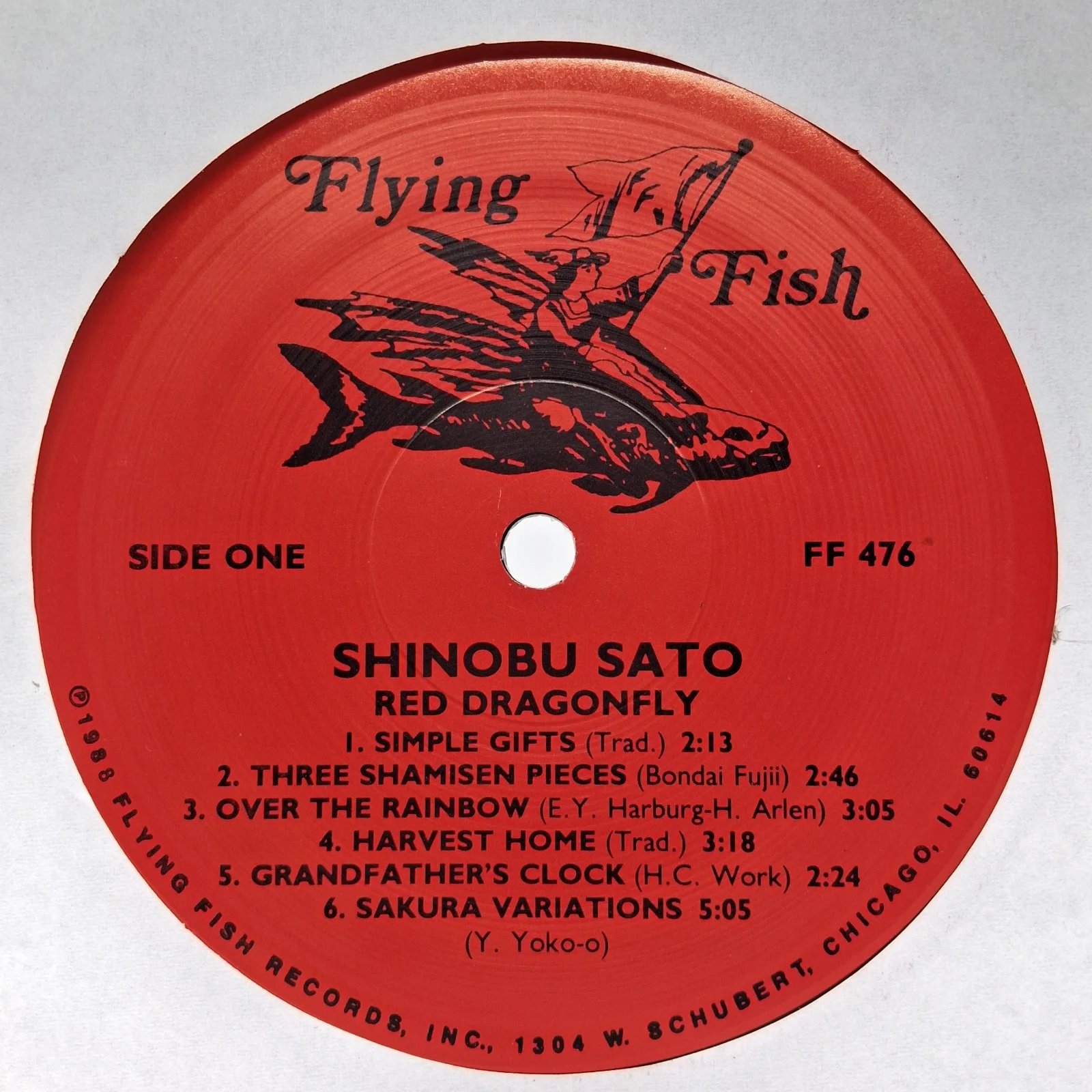 Shinobu Sato - Red Dragonfly LP Signed Autographed 1988 VG++/EX Guitar Soloist, изображение 3