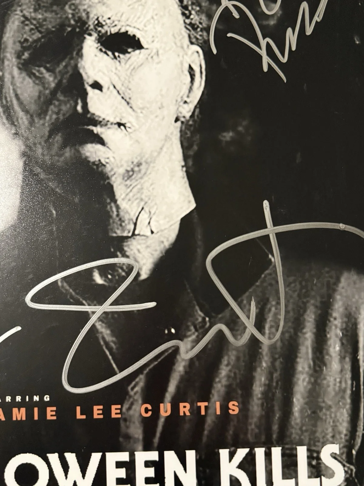 Jamie Lee Curtis, John Carpenter, Kyle Richards, Judy Greer — JAMIE LEE CURTIS,JC, KYLE RICHARDS JUDY GREER SIGNED HALLOWEEN 11x17 PHOTO BAS-C, image 4
