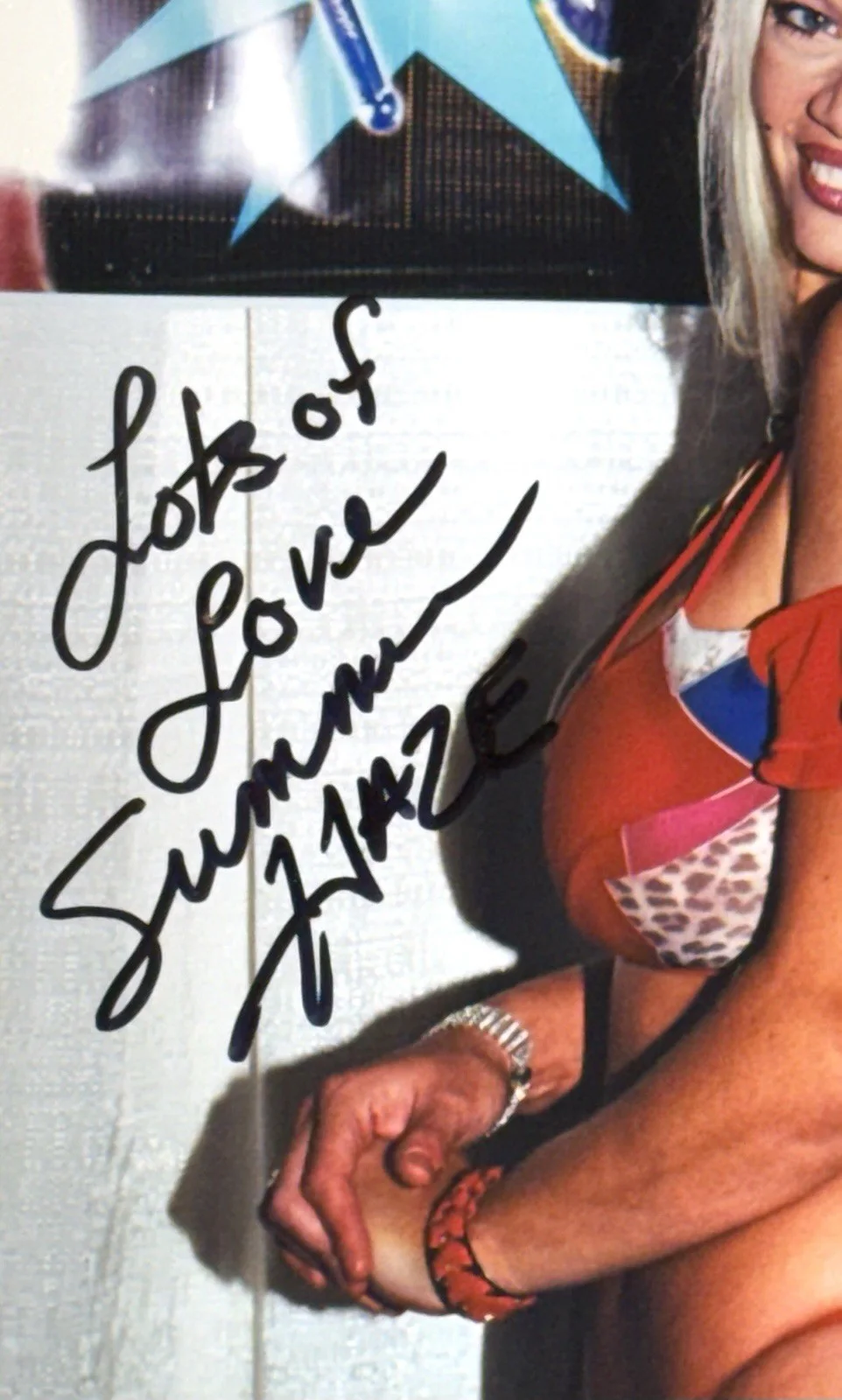 Summer Haze ADULT STAR SIGNED 8X10 Candid PHOTO AUTOGRAPH Sexy AVN HOF Rare, изображение 2