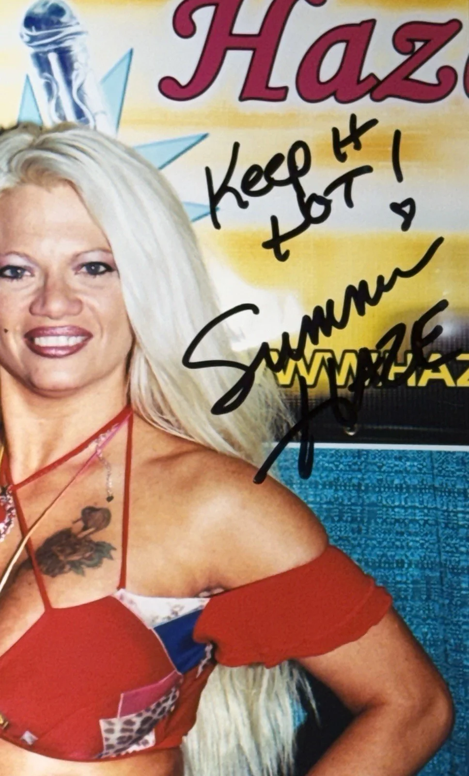 Summer Haze ADULT STAR SIGNED 8X10 Candid PHOTO AUTOGRAPH Sexy AVN HOF Rare, изображение 2