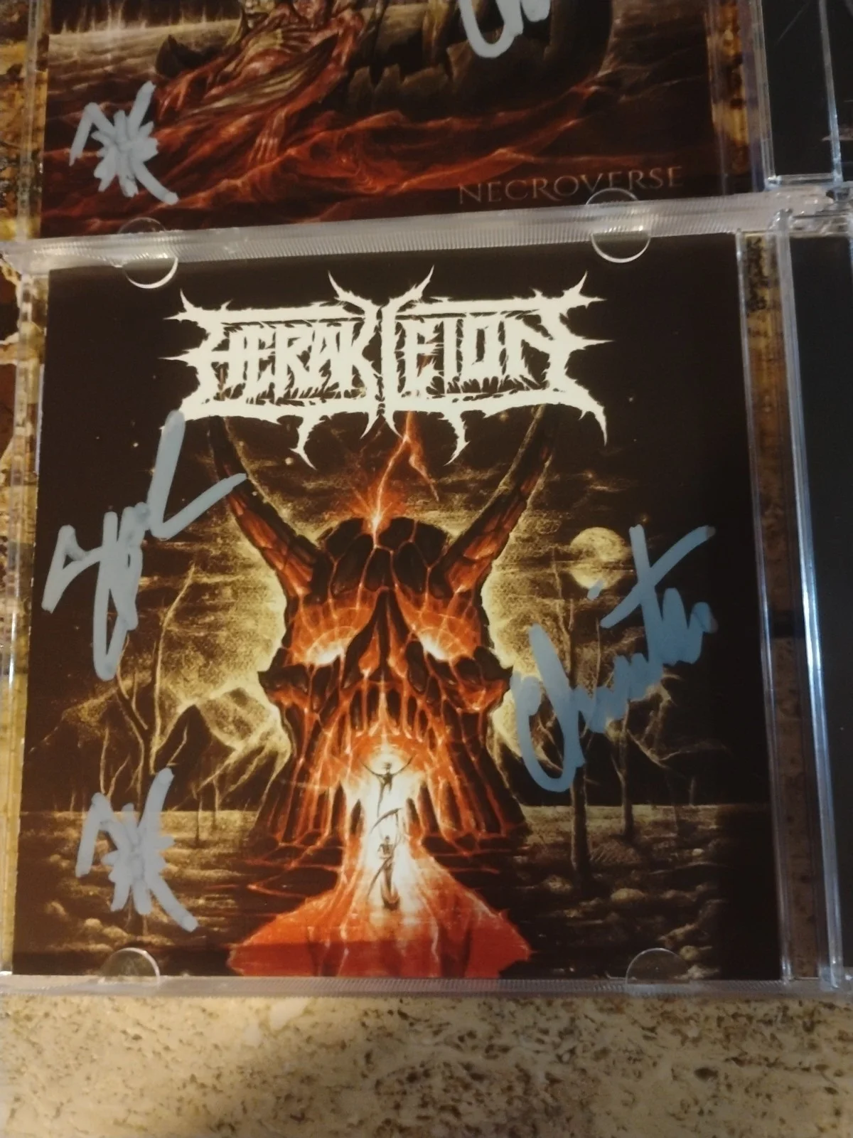 herakleion signed cd lot autographed, image 4