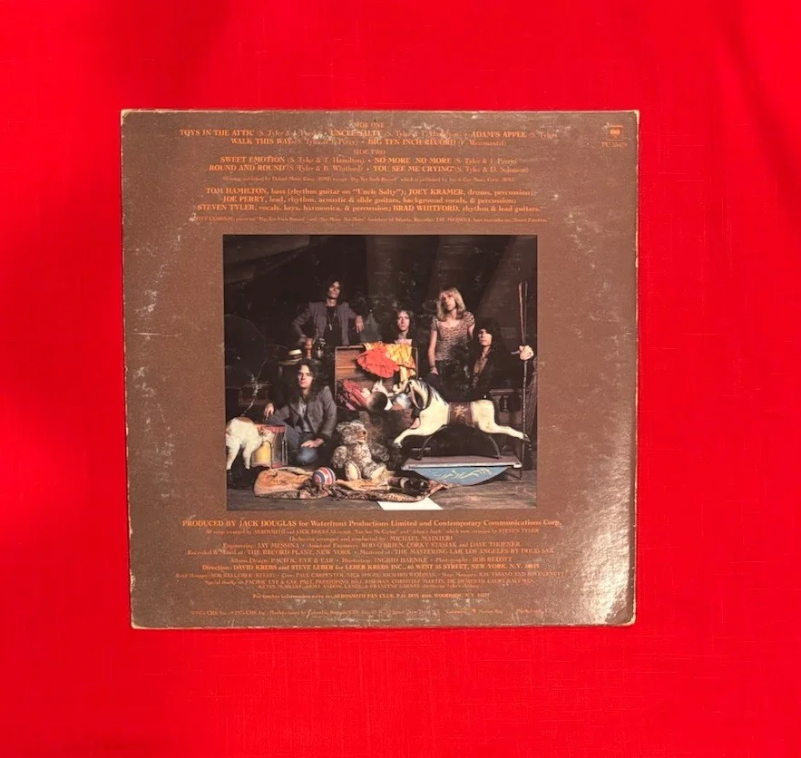 AEROSMITH Band Complete TOYS IN ATTIC Vinyl Album Autographed REAL COA, изображение 2