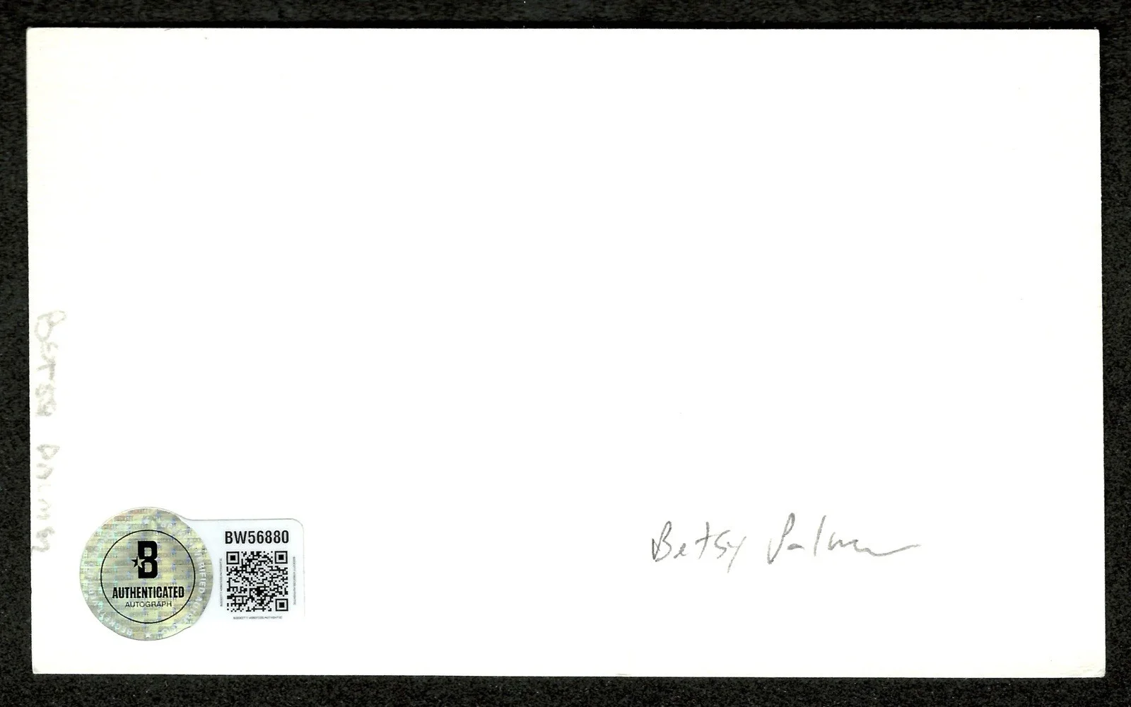 Betsy Palmer Signed Autographed 3x5 Card BAS Beckett Cert Friday The 13th, изображение 2