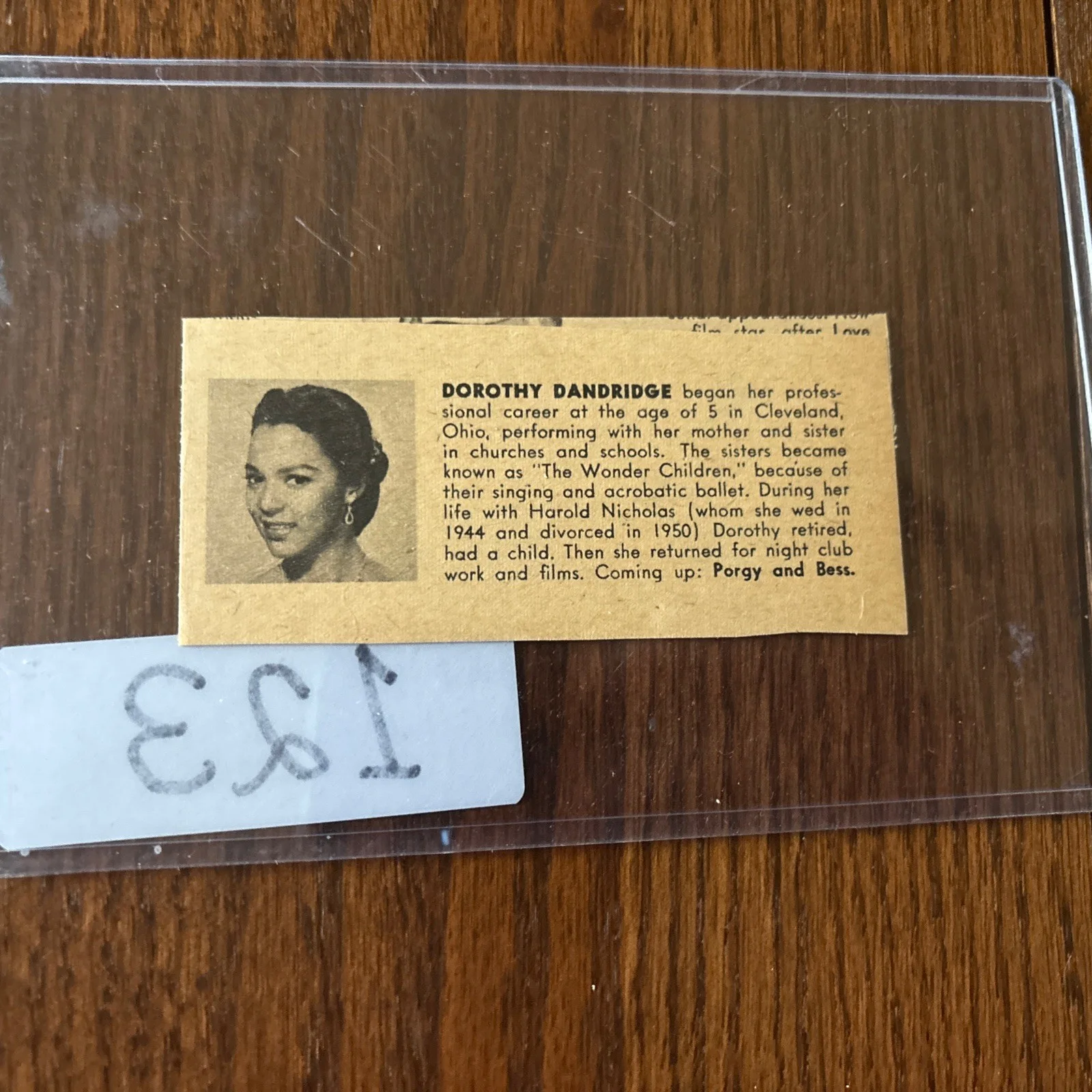 Nat King Cole Signed Autograph Vintage Clipping 2x4 – Larry Richards Collection, image 3