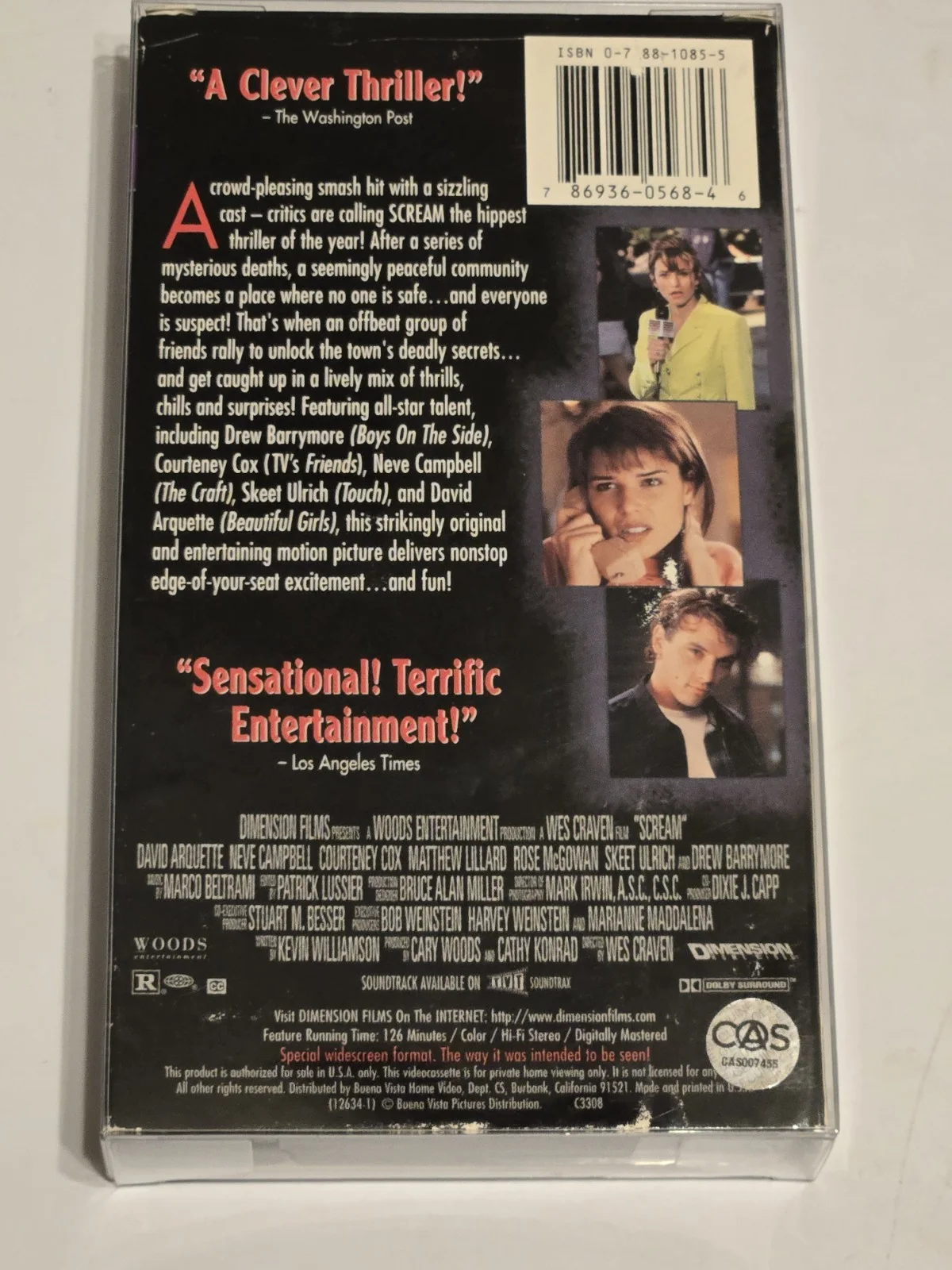 Skeet Ulrich — Scream VHS Signed By Skeet Ulrich “Billy Loomis” Autograph w/ COA Case 🔪, image 2