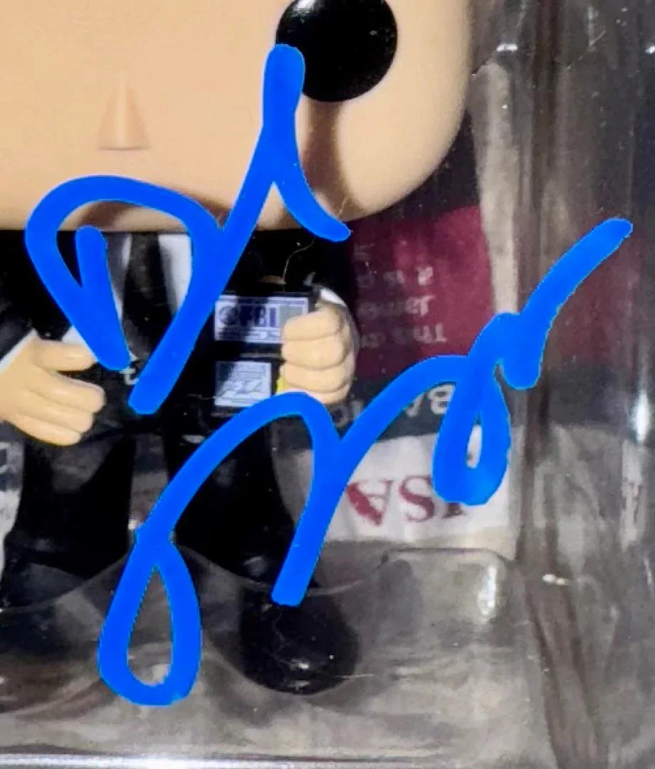 David Duchovny Signed Funko #1614 "Fox Mulder" X-Files (Blue Paint) - JSA COA, image 3
