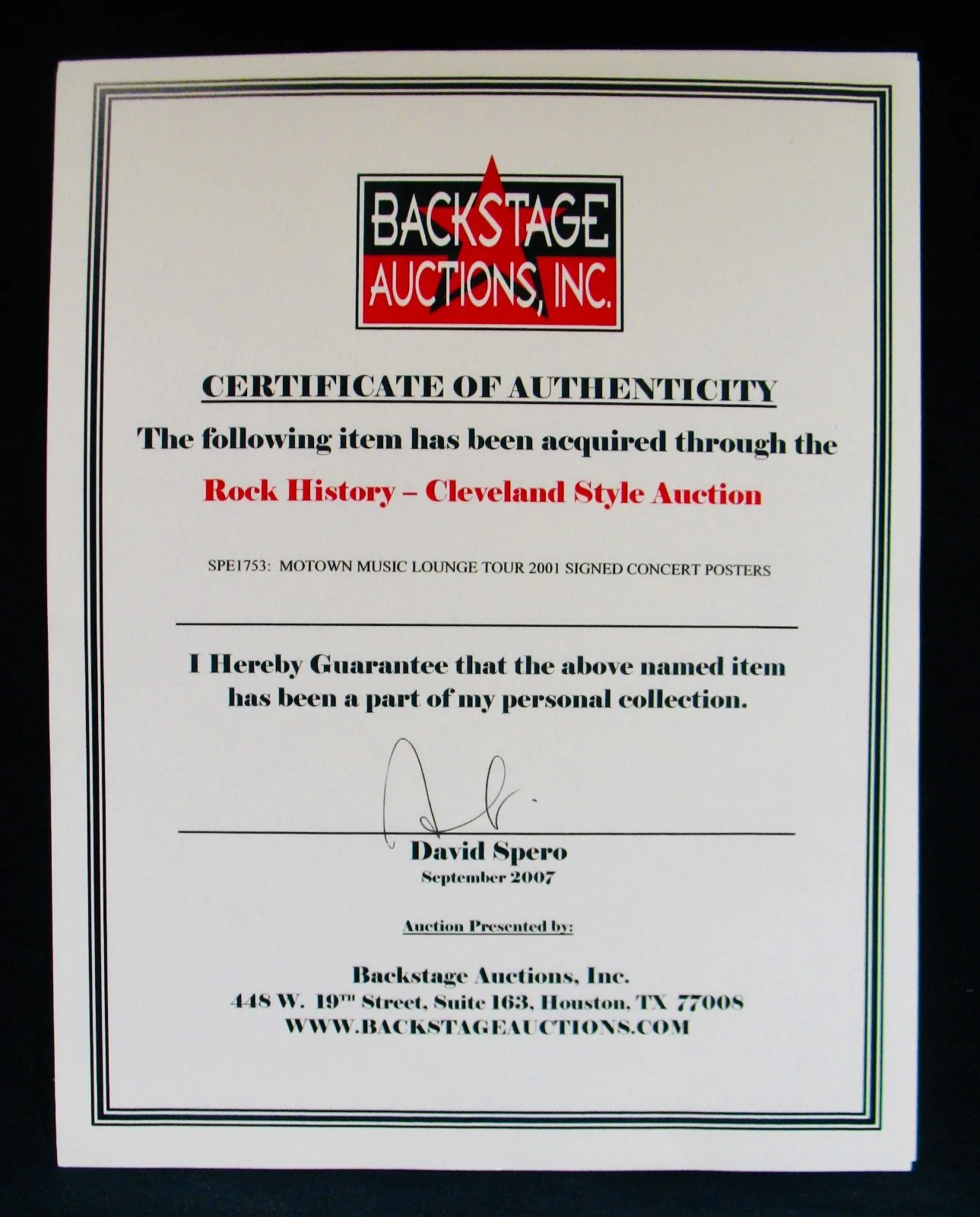 MOTOWN MUSIC LOUNGE TOUR~Signed 2001 Concert Poster For The R&R Hall Of Fame, изображение 2