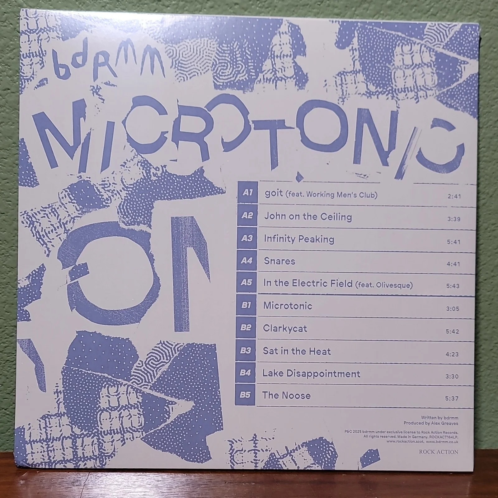BDRMM Microtonic Blue + White Marble Vinyl LP with Signed Insert, image 2
