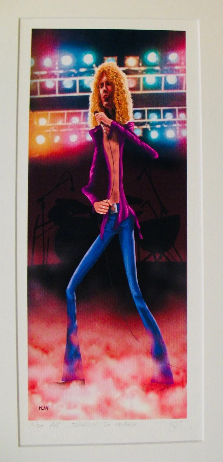 ROBERT PLANT-LED ZEPPELIN-Rare Limited Edition #2/20 Artist Signed AP Lithograph, изображение 2