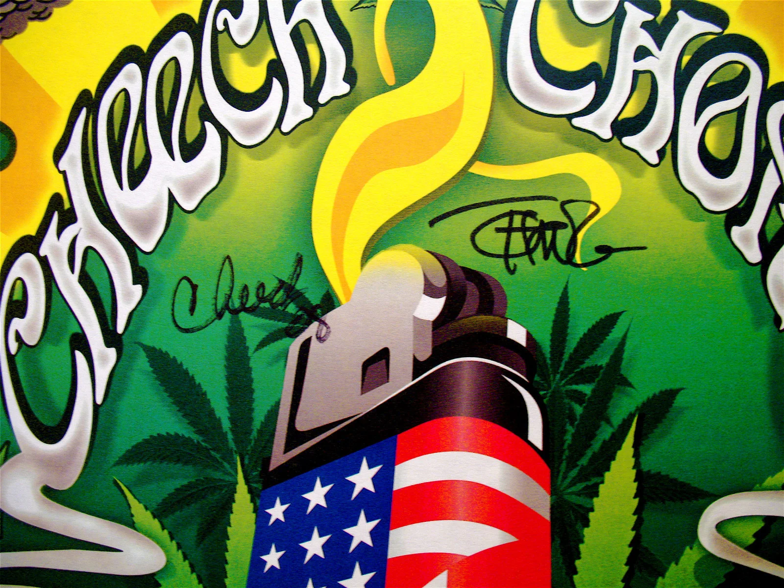 CHEECH & CHONG-Autographed Limited Edition Poster-D. FIGEL-Hippie-Psych-Acid, image 3