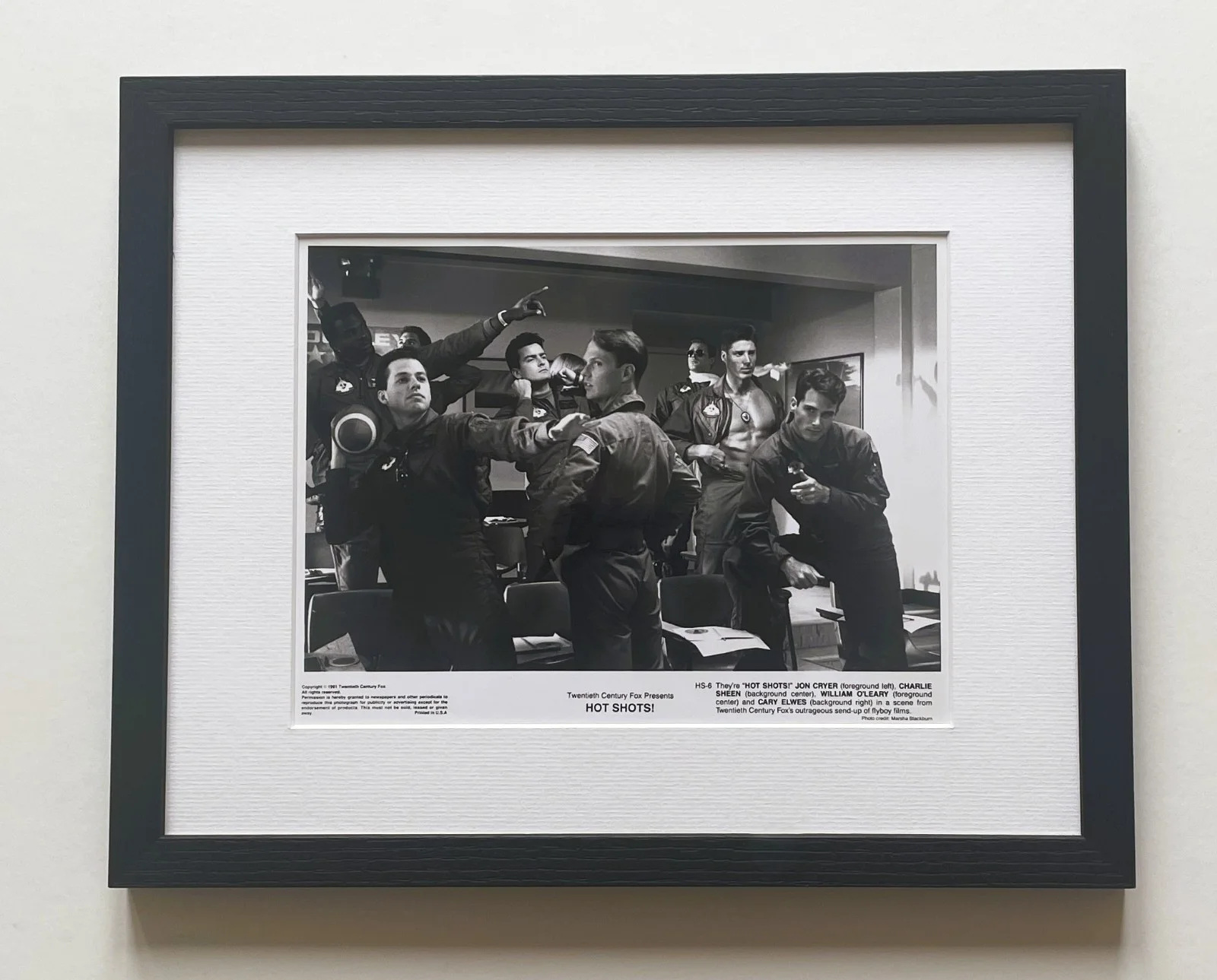 Hot Shots Photo Original Framed 8X10 Inch B&W Press Publicity Still, image 2