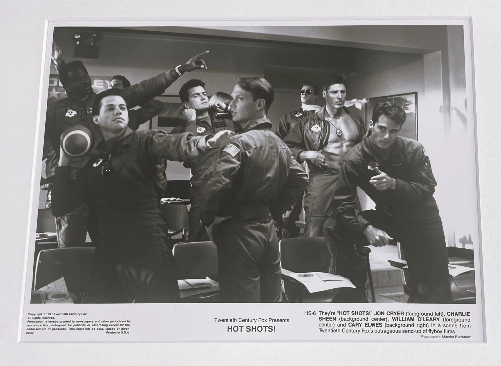 Hot Shots Photo Original Framed 8X10 Inch B&W Press Publicity Still, image 3