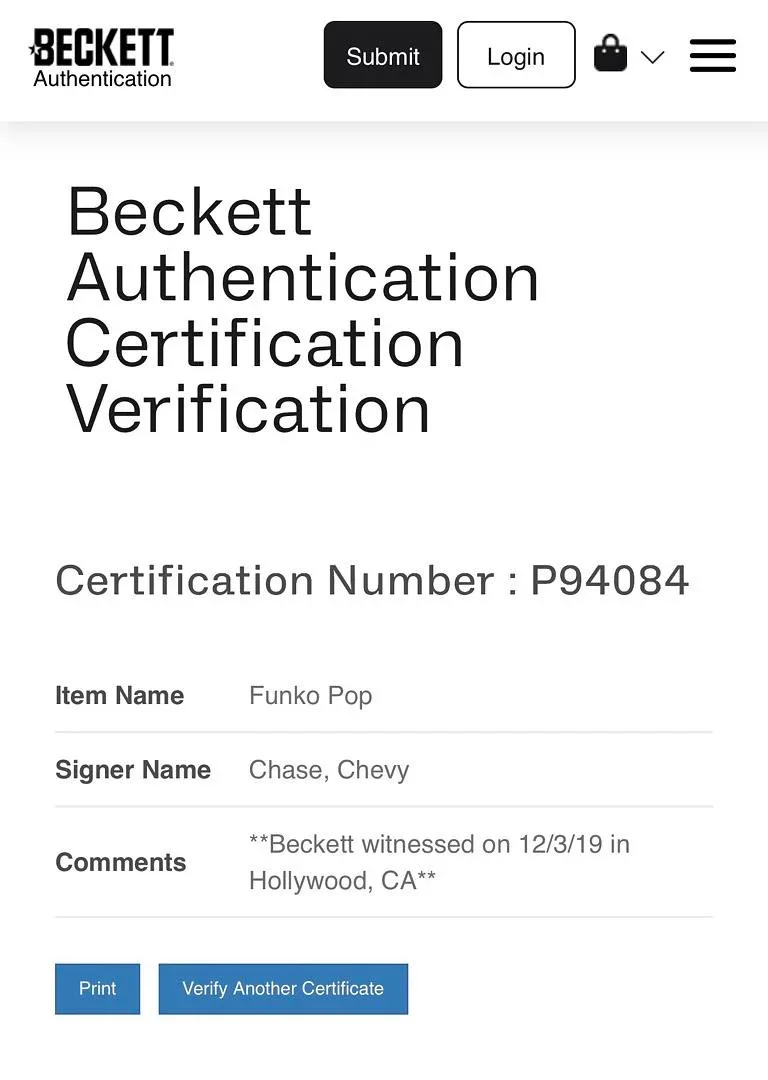 Chevy Chase Signed Funko Pop #720 "Ty Webb" (Caddy Shack) - Beckett COA, изображение 5