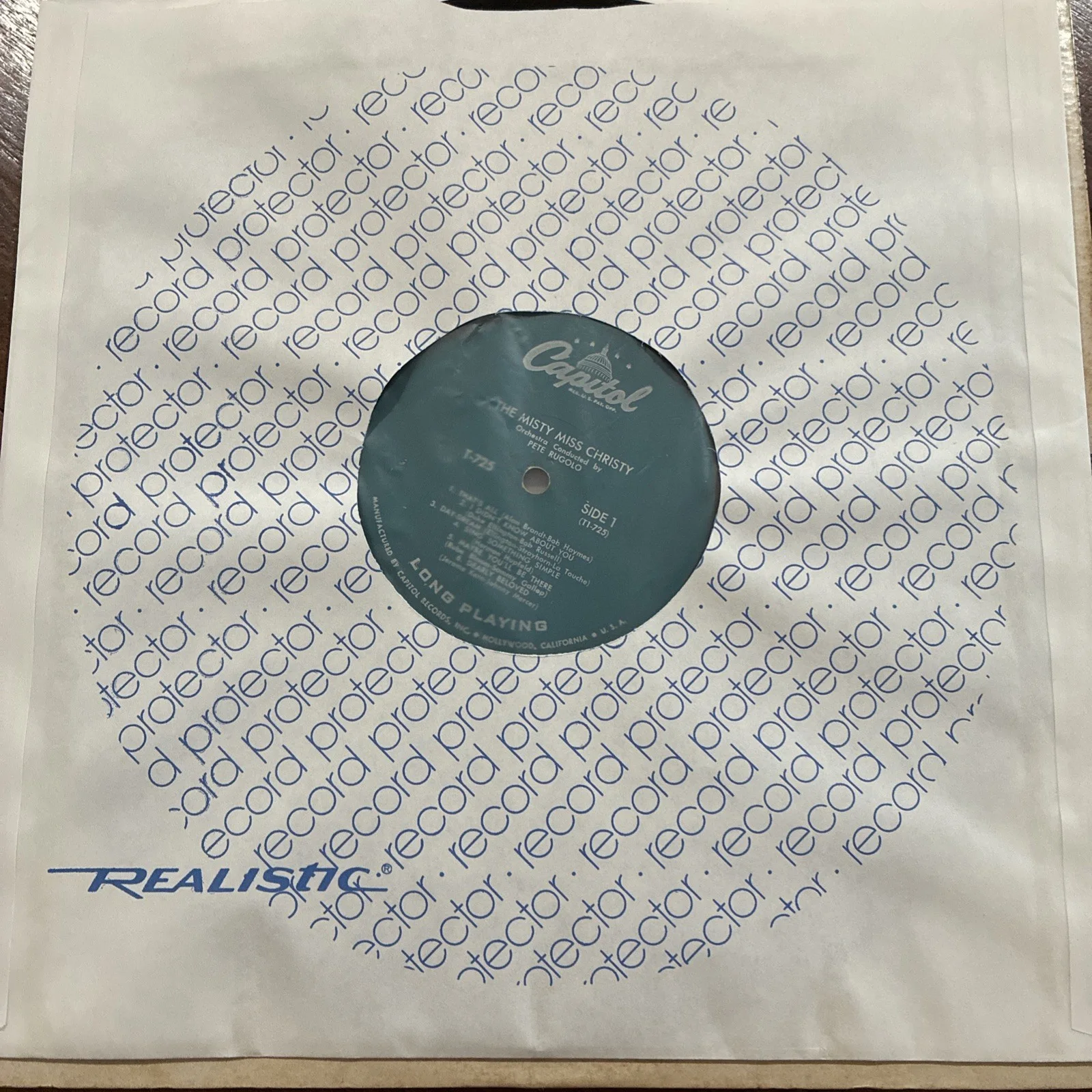 The Misty Miss Christy, T725, Capitol Hi Fi Record LP vinyl, tested, изображение 3