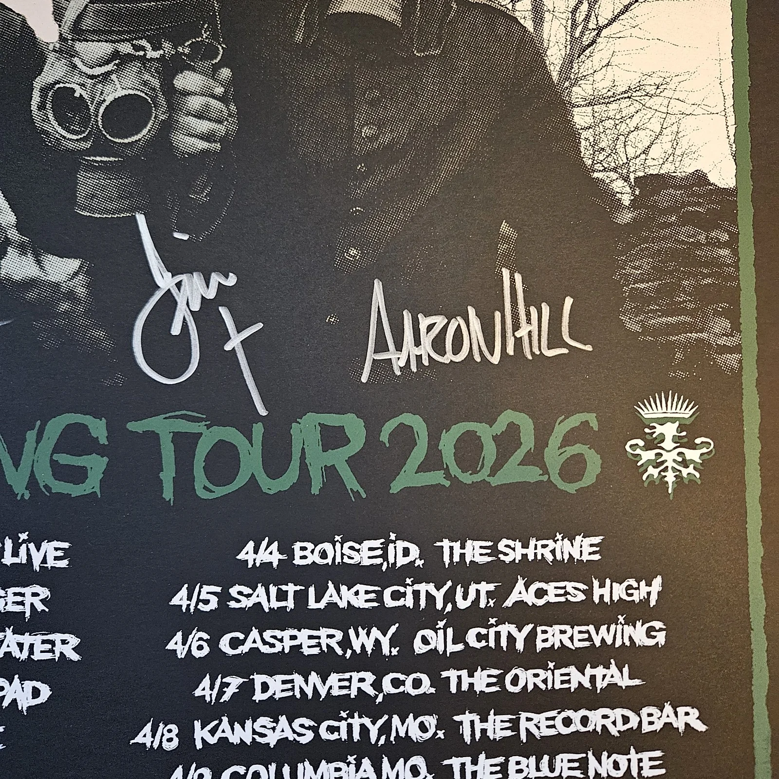EYEHATEGOD Signed Autographed 2026 Spring Tour Poster 18x24 Crowbar Nola Down, image 3