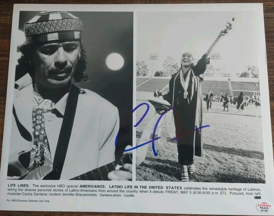 CARLOS SANTANA Hand signed autographed 8x10 photo In Person 100% Authentic COA, image 2
