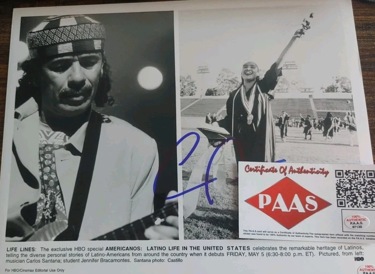 CARLOS SANTANA Hand signed autographed 8x10 photo In Person 100% Authentic COA, image 4