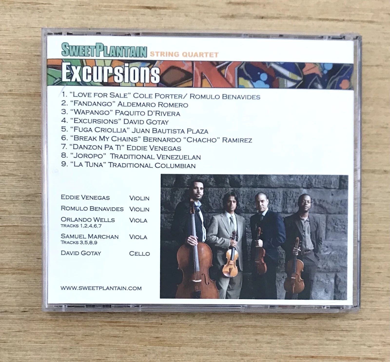 Excursions Sweet Plantain String Quartet CD Signed, image 2