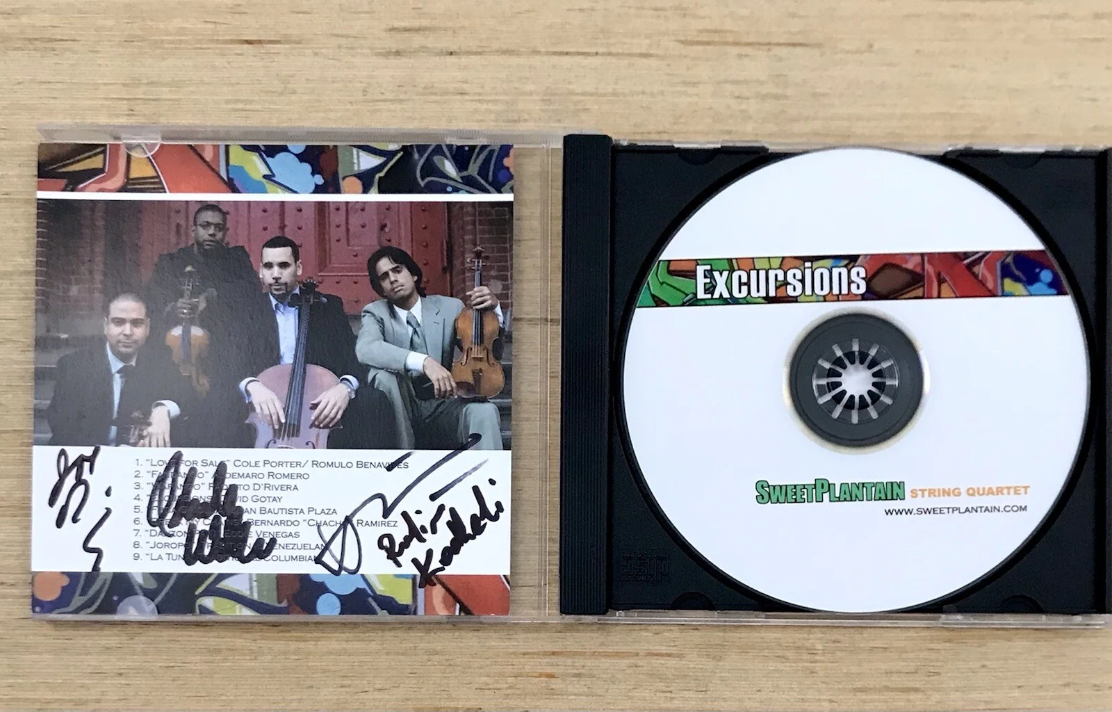 Excursions Sweet Plantain String Quartet CD Signed, image 3