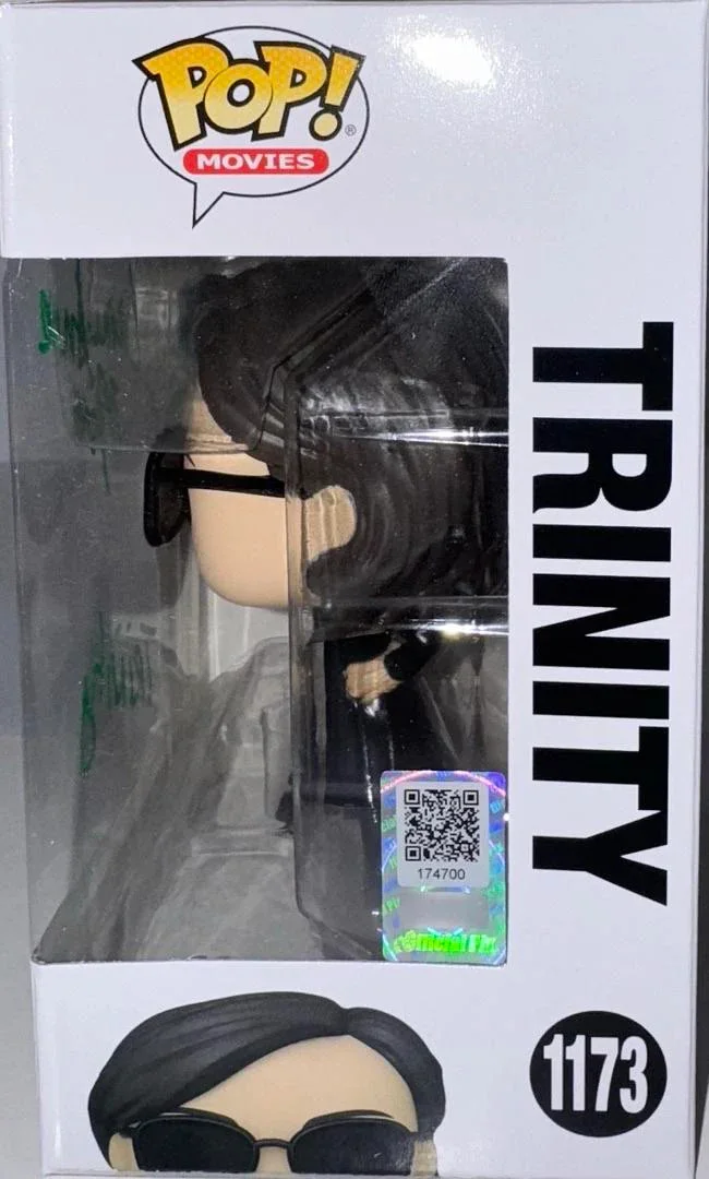 Carrie Anne Moss Signed Funko Pop #1173 "Trinity" (Matrix) - Official Pix #01, изображение 4