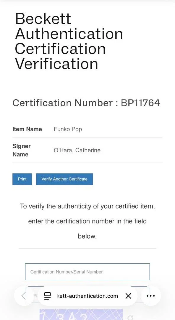 Catherine O'Hara signed "Moira Rose" Funko #1190 (Schitt's Creek) - Beckett COA, изображение 5